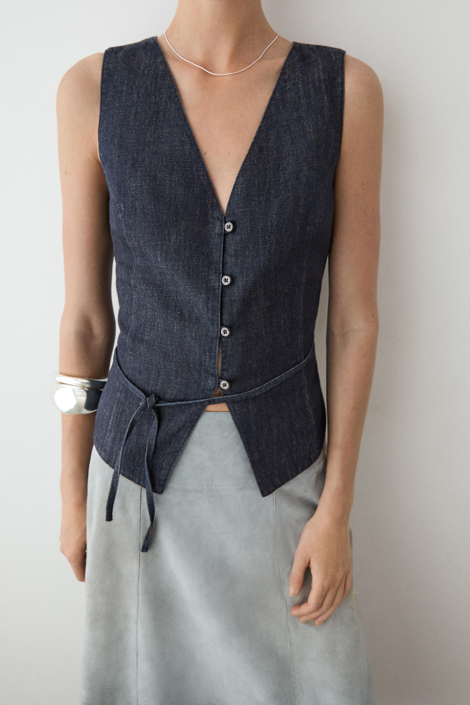 Gilet denim total look